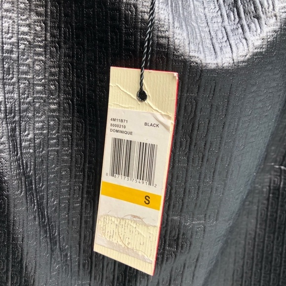 Studio M size medium Black vegan leather sleeveless top dress up or down NWT - Picture 8 of 12